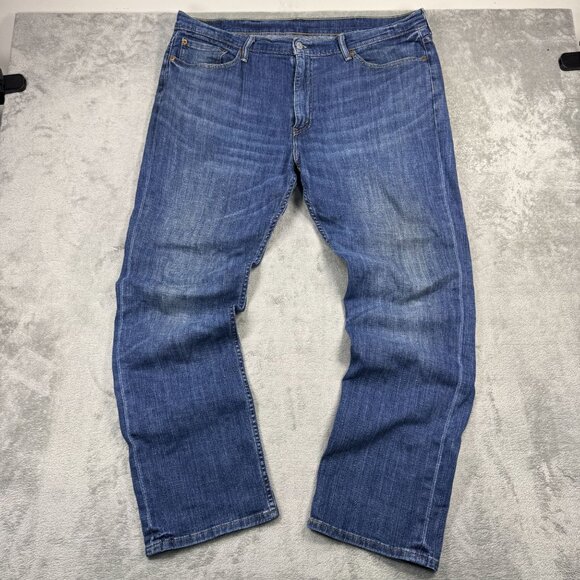 Levis Flex 514 Straight Performance Stretch Mens Blue Medium Wash Denim Jeans - Picture 3 of 7